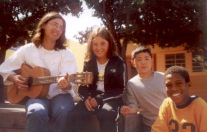 Spanish teacher and kids